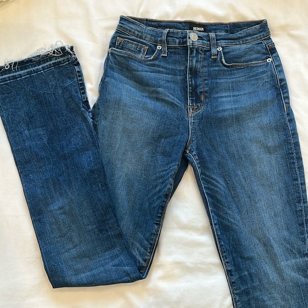 Hudson Heartbreaker Released Split Hem High Rise Bootcut Jeans | Size 27